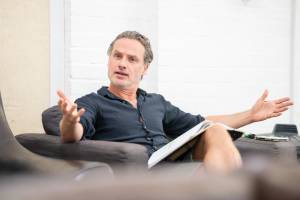 Andrew Lincoln in rehearsal