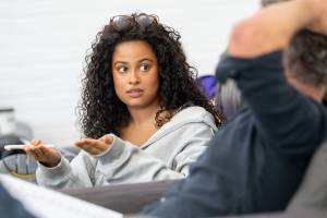 Gracie Oddie-James in rehearsal