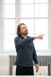 Simon Stone in rehearsal