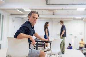 Andrew Lincoln in rehearsal