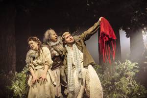 Rachel Tucker, Melanie La Barrie and Hughie O'Donnell as Baker's Wife, Witch and Baker