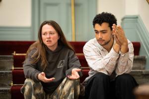 Rosie Sheehy and Archie Madekwe. Photo credit Helen Maybanks.
